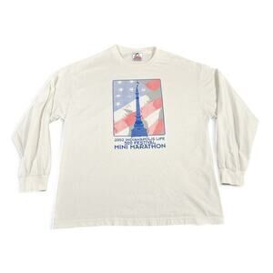 Vintage Indianapolis Shirt Adult EXTRA LARGE White Monument Circle Marathon Y2K